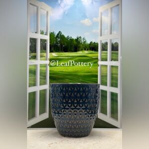 Ciyaen  Blue (MD) Ceramic Planter Pot with drainage hole